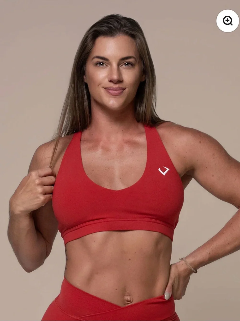 Violate The Dress Code Red Crisscross Open-Back Sports Bra - Picture 2 of 7